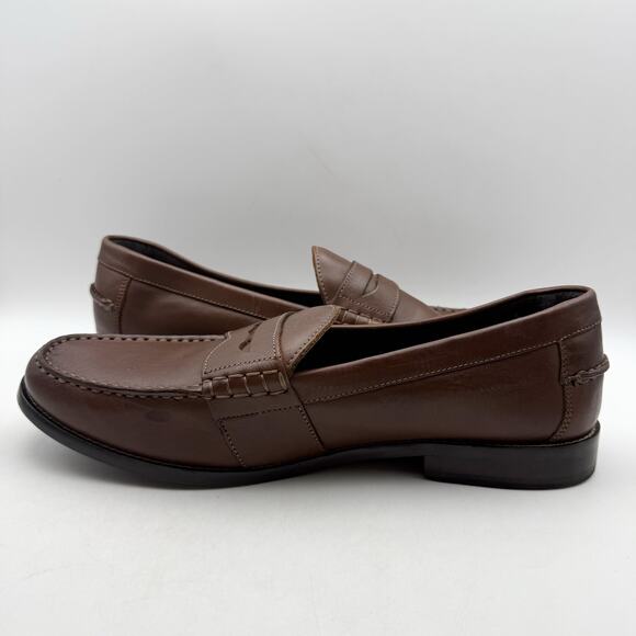 Nunn Bush Mens Noah Beef Roll Penny Loafers US 13 M Brown Leather GUC main image 6